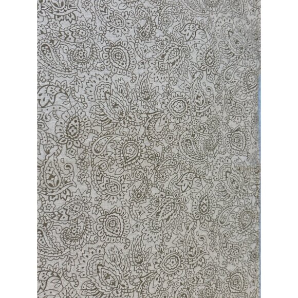 Paisley Pattern Beige Fabric Cotton Material 18x15" for Sewing & Craft Projects - Picture 1 of 3
